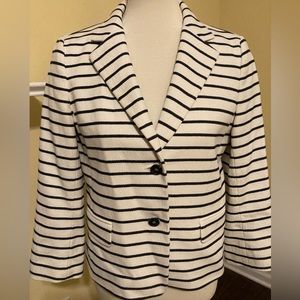 Black and White Striped Blazer Ann Taylor Size 6